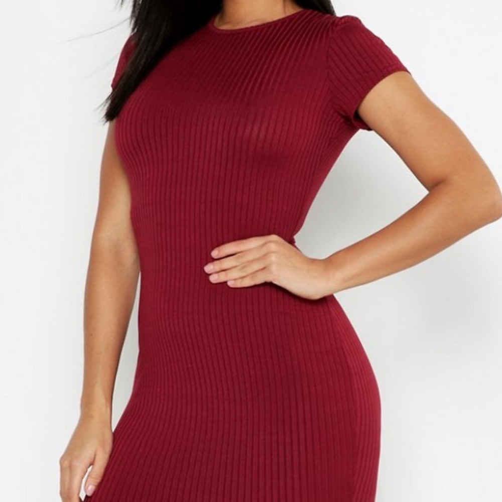 Basic Ribbed Bodycon Dress - Picture 2 of 5